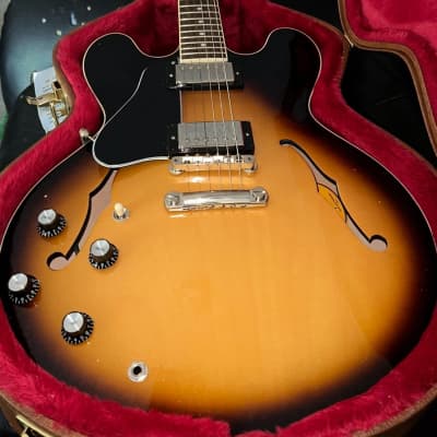 Rare” * Left Handed* 61’ vintage reissue, Gibson ES - 335 2021 - Nitrocellulose/Vintage ES-335  2021 - Tobacco Sunburst image 2