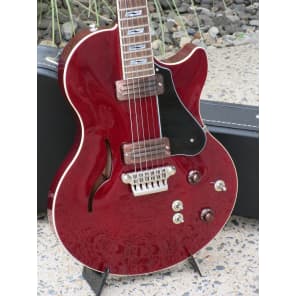 Vox Virage - Deep Cherry VGSCDC Semi-Hollow Electric Guitar with Hard Shell Case image 7