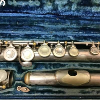 F.E. Olds Ambassador flute Silver with case, made in USA, Acceptable Condition image 4