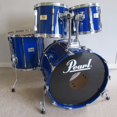 Pearl Session Elite Drum Kit Blue Lacquer 22/12/13/16 image 1