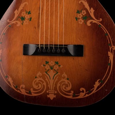 Vintage Regal Luann 1920's Floral Parlor Acoustic Guitar With SSC image 5