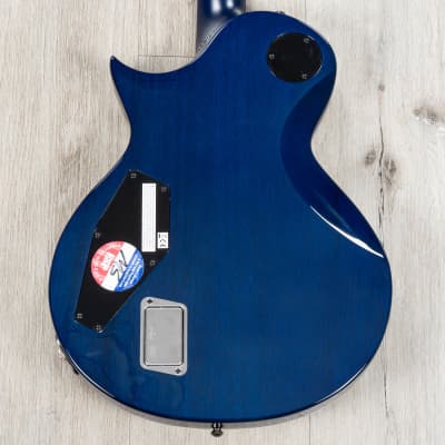 ESP E-II Eclipse Guitar, EMG 57TW / 66TW Pickups, Buckeye Burl Blue Natural Fade image 19