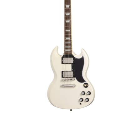 Epiphone 1961 Les Paul SG Standard Electric Guitar - Aged Classic White with Hardshell Case image 1