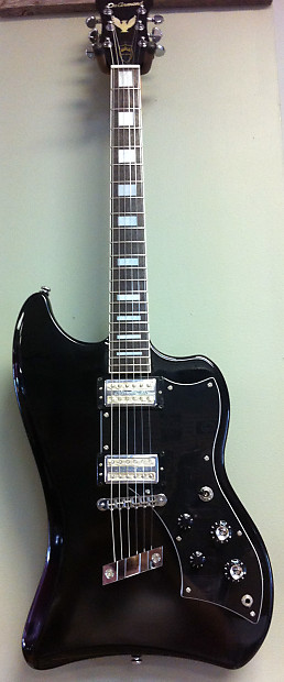 DeArmond by Guild Jetstar Black w/ hardshell case RARE Jet