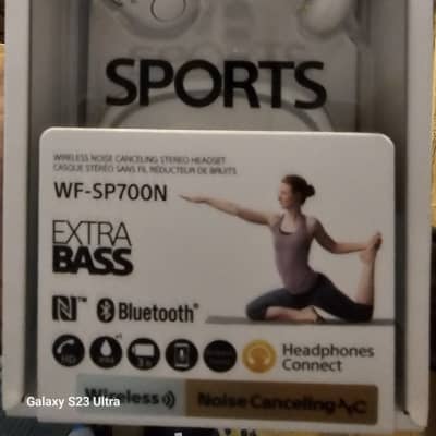 Sony  WF-SP700N Extra Bass Wireless Noise Canceling In-Ear Headset In Sealed Original Packaging image 2
