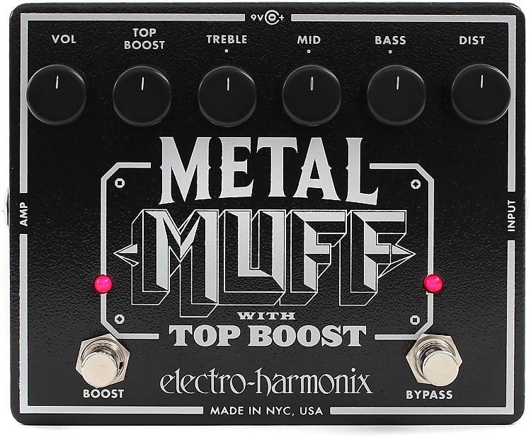 Electro-Harmonix Metal Muff with Top Boost Distortion Pedal image 1