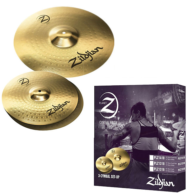 Zildjian PLZ1418 Planet Z 14/18" 2-Piece Cymbal Pack Box Set image 1