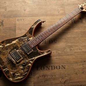 Insane Zerberus Nemesis with real Black & Gold Marble top customshop guitar #1BG001 Bild 4