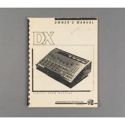 Oberheim DX Owner's Manual [USED]