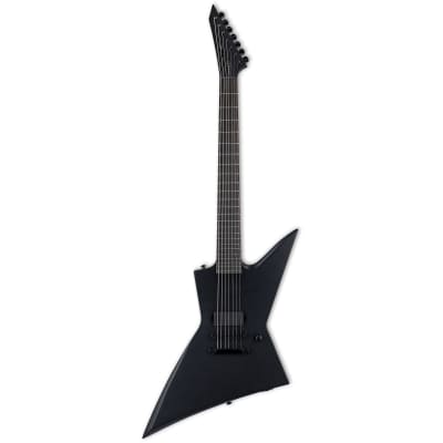 ESP Black Metal LTD EX-7 Baritone 7-String Guitar - Black Satin image 2