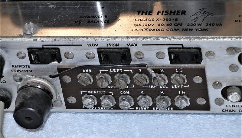 FISHER X-202-B HAS ALL TUBES WILL NEED SERVICE to change the on/off volume pot image 1