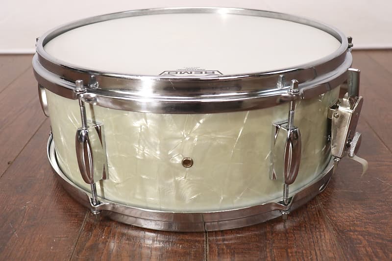 Japanese Snare Drum 5.5x14 White Pearl Vintage 1960's