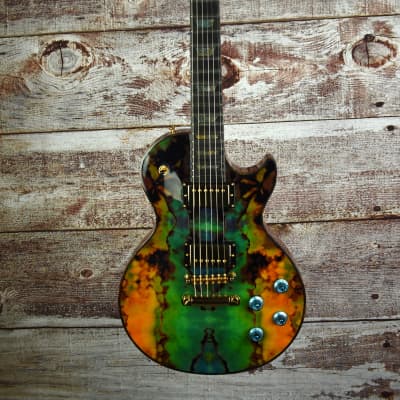 1990 Gibson Les Paul Studio to Standard Conversion Tie Dye Top GOOD WOOD for sale