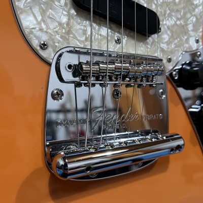 2021 Fender Japan Traditional II 60s Competition Mustang Capri Orange W/ Matching Headstock image 9