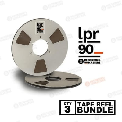 Recording The Masters  - RTM / LPR90 1/4" Audio Tape - 3608 FT x 10.5" Metal Reel NAB [Bundle of 3]