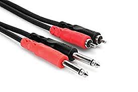 Hosa CPR-204 Dual 1/4 in TS to Dual RCA, 4M image 1