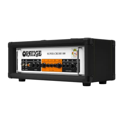 Orange Amps Super Crush 100W Guitar Amplifier Head (Black) with PPC212OB 120W 2x12" Open Back Cabinet (Black) and Cables (4 Items) image 6