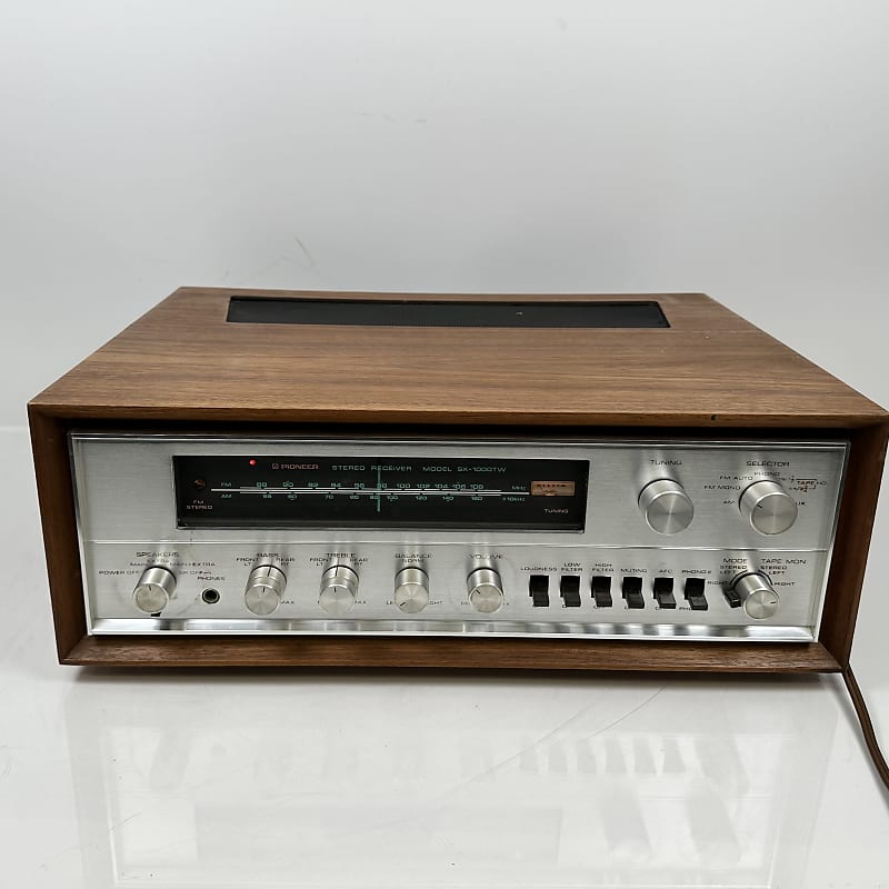 Vintage Pioneer SX-1000TW, 50W AM/FM Stereo Receiver w/ Original Cabinet  			