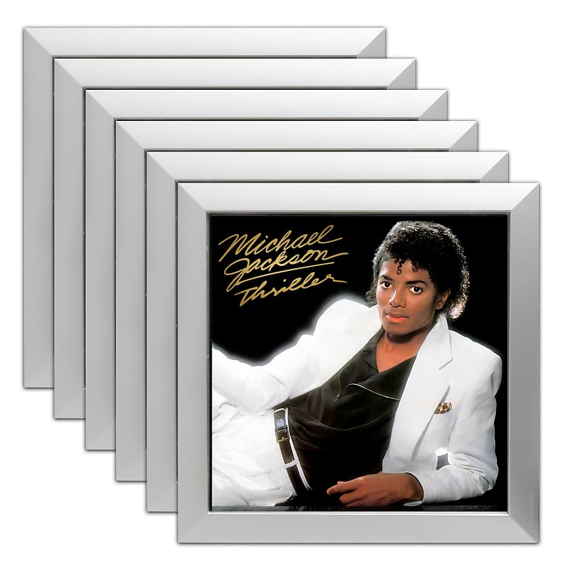 Vinyl Frames – 6 silver frames to display your album cover on the