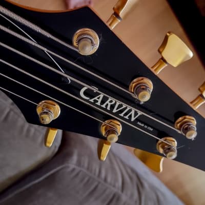 Carvin LB76. 6 String bass. 1990's Koa and Maple w/ Tongue Oil finish image 9