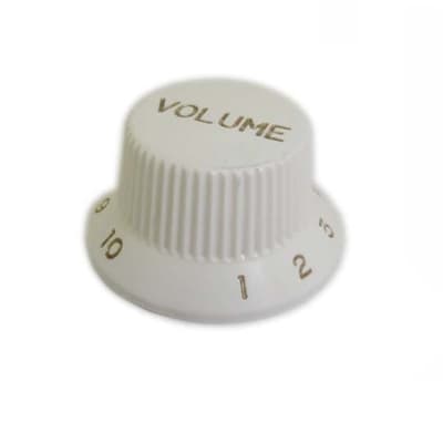 Hosco Strat  Volume Control Knob White KW-240VI for sale