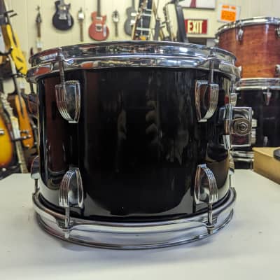 1980s Ludwig USA Rocker 8 X 12" Black Wrap Tom - Looks Really Good - Sounds Excellent! image 4