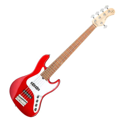 Sadowsky (RSD) MetroExpress 21-Fret J/J 5-String Bass Guitar, Candy Red Apple Metallic High Polish, Morado Fingerboard image 2