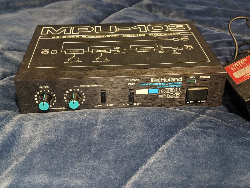 Roland MPU103 Midi Channel Filter Converter Reverb