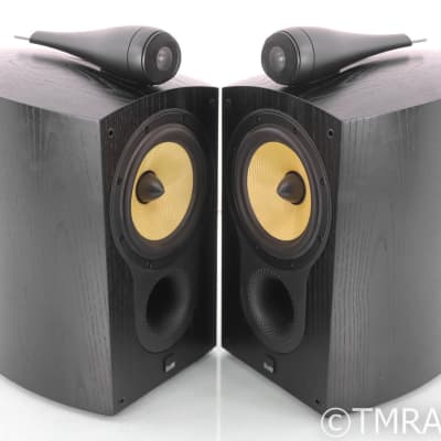 B&W 805S Bookshelf Speakers; Black Ash Pair; 805-S | Reverb