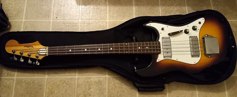 Vintage Ventura  Bass Short Scale  60's  Sunburst Made In Japan image 1