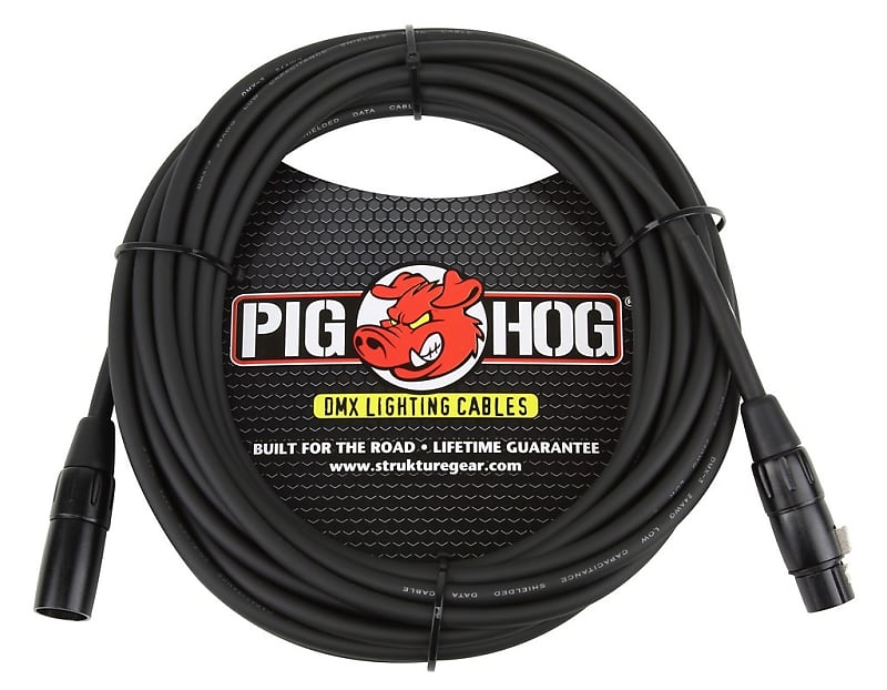Pig Hog 25ft DMX Lighting Cable 3 Pin, PHDMX25 image 1