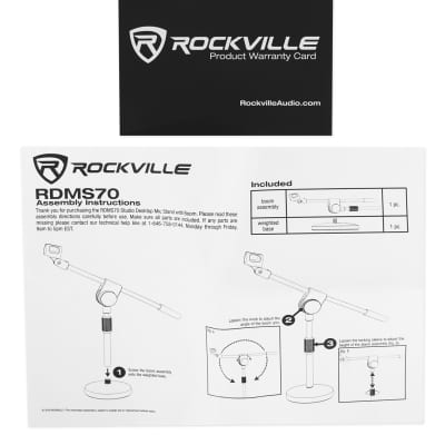 Rockville Kick Drum Stand w/Steel Round Base For Telefunken M82 Microphone Mic image 14