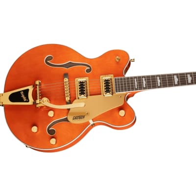 Gretch G5422TG Electromatic Classic Hollow Body Double Cut with Bigsby and Gold Hardware, Laurel Fingerboard, Orange Stain
 Electric Guitar image 3