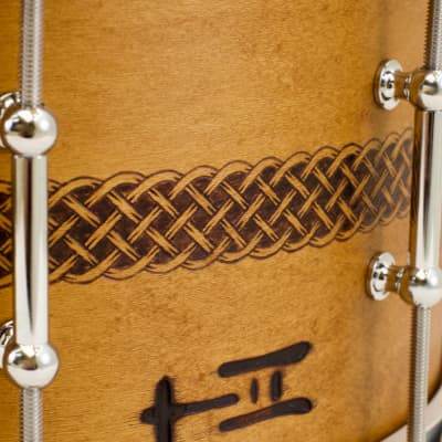 TreeHouse Custom Drums 7x14 6-ply Maple Snare Drum with Celtic Knotwork image 9