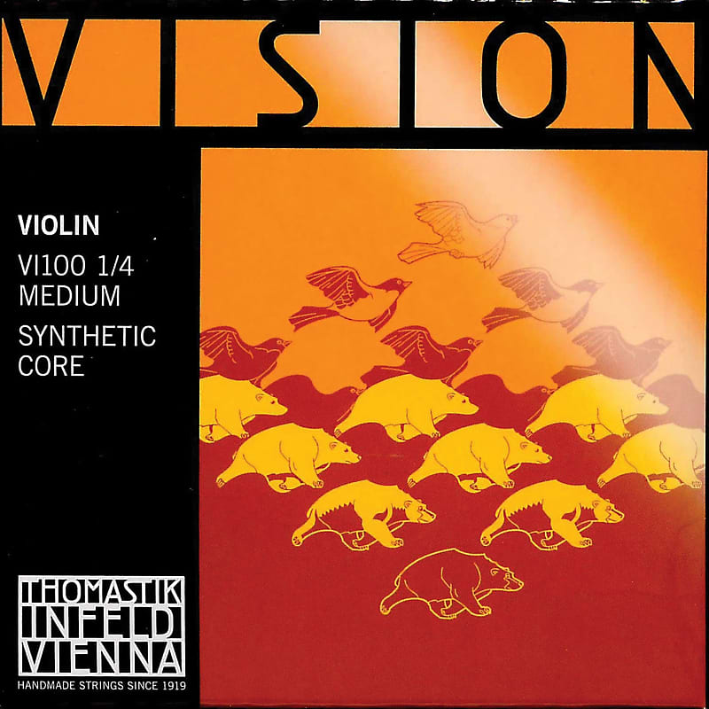 Thomastik-Infeld VI100 Vision Synthetic Core 1/4 Violin String Set - (Medium) image 1