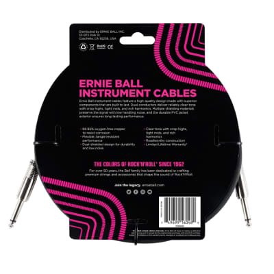 Ernie Ball 10' Straight-Straight Instrument Cable - Black (P06048) image 2
