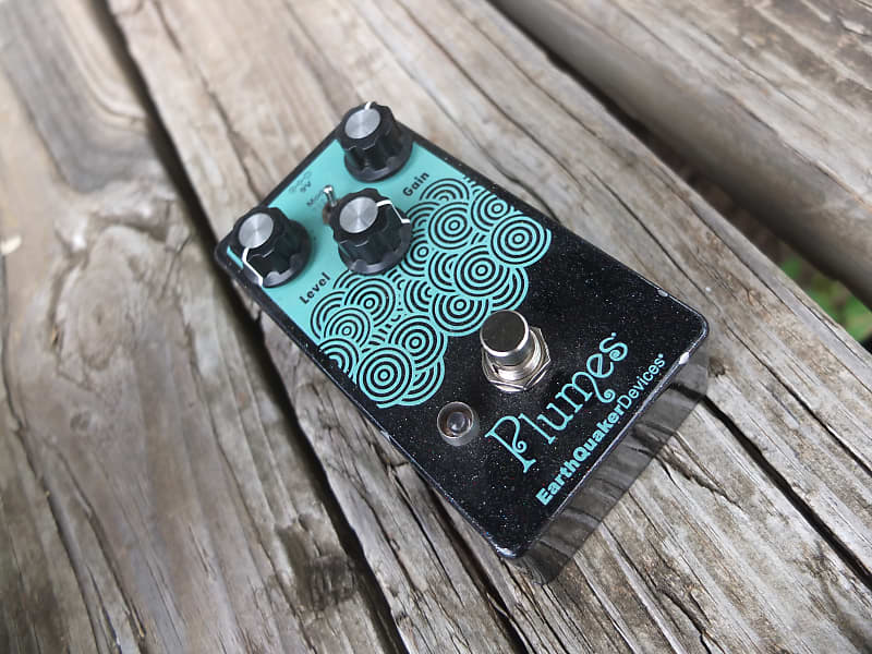 EarthQuaker Devices Plumes S - Black Sparkle/Teal | Reverb