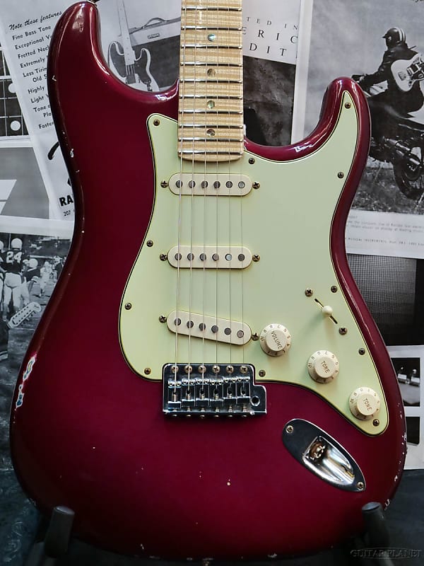 Fender Custom Shop TBC 1971 Stratocaster Relic Midnight Wine Burst over  Lucerne Aqua Firemist 2012