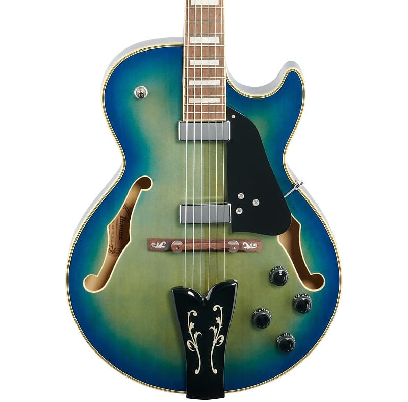 Ibanez GB10EM George Benson Electric Guitar, Jet Blue Burst image 1