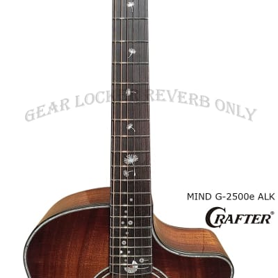 New! Crafter MIND G-2500e ALK DL Orchestra Cutaway all Solid acacia koa electronics acoustic guitar image 11