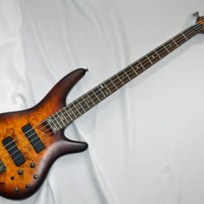 Ibanez SR500PB 4 String Bass Guitar Brown Burst w/ Bartolini MK1-4-F image 2