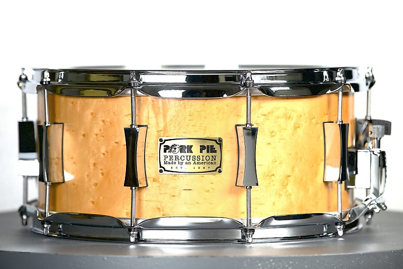 Pork Pie Percussion 6.5" X 14" CUSTOM SNARE (BIRDSEYE MAPLE & MAHOGANY) image 1
