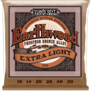 Ernie Ball 2150 Earthwood Phosphor Bronze Acoustic Guitar Strings - .010-.050 Extra Light image 4
