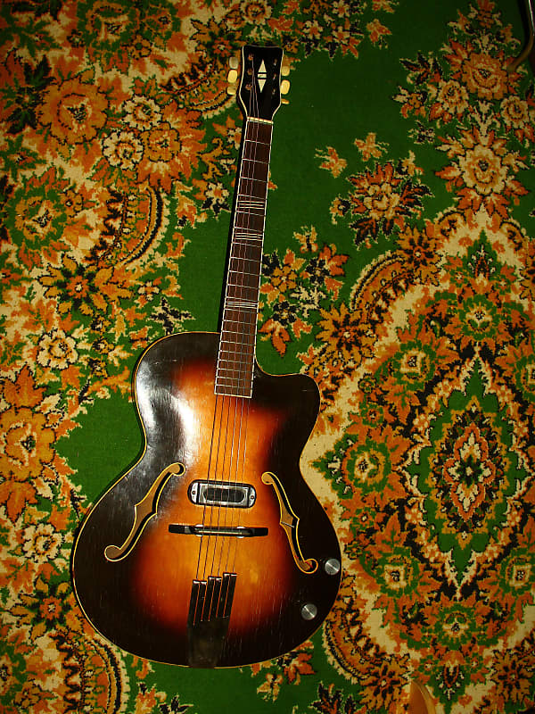 Lignatone  Hollow Body Soviet Electric Guitar jolana musima ORFEUS RARE 60's. image 1