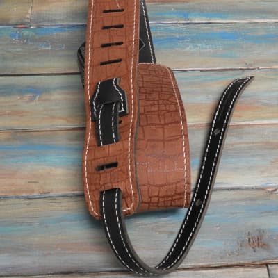 Richter Beaver's Tail Leather  Guitar Strap image 2
