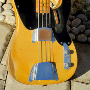 Fender  Precision Bass with matching Tweed Bassman amp Set 1951 See Thru Blonde image 3