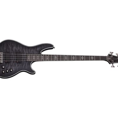 Schecter Hellraiser Extreme-4 Bass Guitar - See-Thru Black Satin image 5