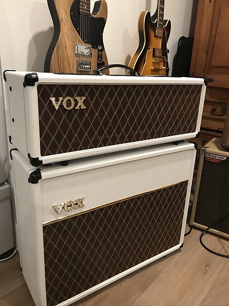 Vox Ac30 head cab creamback speakers limited edition White