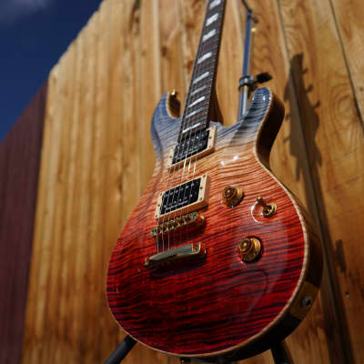 ESP Custom Shop Mystique Custom NT FM Blue Red Fade Burst 6-String Electric Guitar (NOS) w/ Case image 10