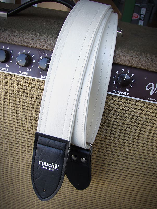 The None More White Luggage Guitar Strap